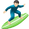 Man Surfing: Light Skin Tone Emoji 🏄🏻‍♂️ image - Apple style
