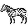 Zebra Emoji 🦓 image - Emojidex style