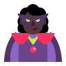 Woman Supervillain: Dark Skin Tone Emoji 🦹🏿‍♀️ image - Microsoft Classic 2D style