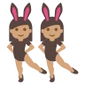 People With Bunny Ears: Medium Skin Tone Emoji 👯🏽 image - EmojiTwo style