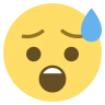 Emoji Față cu gură deschisă și transpirație rece 😰 image - EmojiTwo style