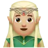 Man Elf: Medium-Light Skin Tone Emoji 🧝🏼‍♂️ image - Apple style