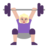 Woman Lifting Weights: Medium-Light Skin Tone