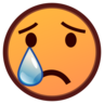 Emoji Síró arc 😢 image - Emojidex style