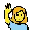 Woman Raising Hand