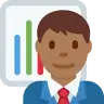 Man Office Worker: Medium-Dark Skin Tone Emoji 👨🏾‍💼 image - Twitter / X (Twemoji) style