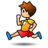 Person Running: Medium-Light Skin Tone