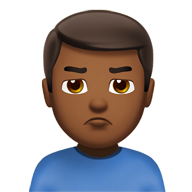 Man Pouting: Medium-Dark Skin Tone