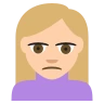Person Frowning: Medium-Light Skin Tone Emoji 🙍🏼 image - EmojiTwo style