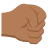 Right-Facing Fist: Medium-Dark Skin Tone