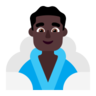 Man In Steamy Room: Dark Skin Tone Emoji 🧖🏿‍♂️ image - Microsoft Classic 2D style