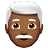 Man: Medium-Dark Skin Tone, White Hair