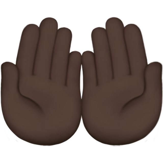 Palms Up Together: Dark Skin Tone