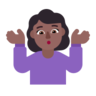 Woman Shrugging: Medium-Dark Skin Tone Emoji 🤷🏾‍♀️ image - Microsoft Classic 2D style
