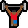 Person Lifting Weights: Medium-Dark Skin Tone Emoji 🏋🏾 image - Microsoft Windows 10 Segoe UI Emoji style