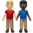 Men Holding Hands: Medium-Light Skin Tone, Dark Skin Tone