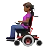 Woman In Motorized Wheelchair: Medium-Dark Skin Tone