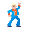 Man Dancing: Medium-Light Skin Tone Emoji 🕺🏼 image - Microsoft Classic 2D style