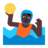Person Playing Water Polo: Dark Skin Tone