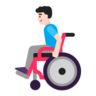 Man In Manual Wheelchair: Light Skin Tone Emoji 👨🏻‍🦽 image - Microsoft Classic 2D style