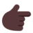 Backhand Index Pointing Right: Dark Skin Tone