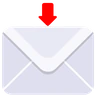 ซองจดหมายที่มีลูกศรชี้ลงด้านบน Emoji 📩 image - Skype style