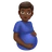 Pregnant Man: Medium-Dark Skin Tone