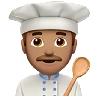 Man Cook: Medium Skin Tone Emoji 👨🏽‍🍳 image - Apple style