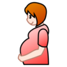Pregnant Woman: Light Skin Tone Emoji 🤰🏻 image - Emojidex style