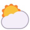 雲後的陽光 Emoji ⛅ image - Microsoft Classic 2D style