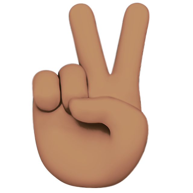 Victory Hand: Medium Skin Tone