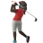 Woman Golfing: Dark Skin Tone