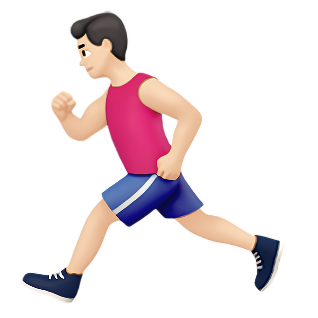Man Running: Light Skin Tone