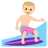 Person Surfing: Medium-Light Skin Tone