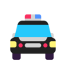 Voiture de police à l’approche Emoji 🚔 image - Microsoft Classic 2D style