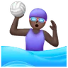 Woman Playing Water Polo: Dark Skin Tone Emoji 🤽🏿‍♀️ image - Samsung style