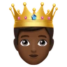 Prince: Medium-Dark Skin Tone Emoji 🤴🏾 image - Huawei Harmony OS style