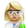 Woman Scientist: Medium-Light Skin Tone Emoji 👩🏼‍🔬 image - Apple style