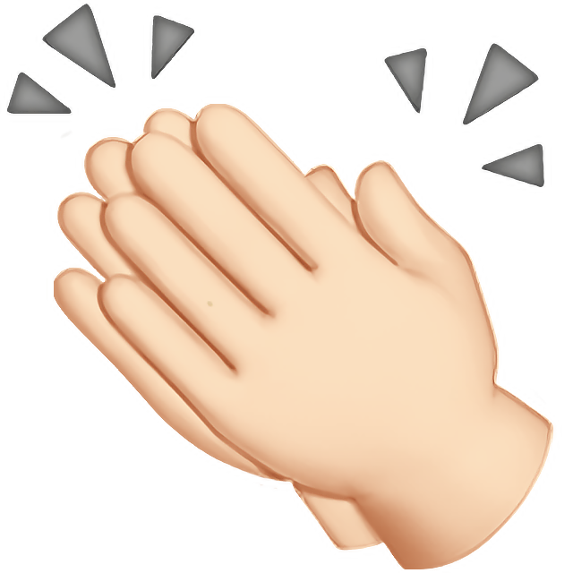 Clapping Hands: Light Skin Tone