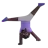 Woman Cartwheeling: Dark Skin Tone