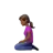 Woman Kneeling: Medium-Dark Skin Tone
