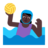Woman Playing Water Polo: Dark Skin Tone