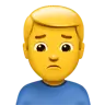 Man Frowning Emoji 🙍‍♂️ image - Apple style