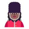 Woman Guard: Medium-Dark Skin Tone Emoji 💂🏾‍♀️ image - Microsoft Classic 2D style