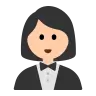 Woman In Tuxedo: Light Skin Tone Emoji 🤵🏻‍♀️ image - Tossface style