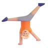 Person Cartwheeling: Medium-Light Skin Tone Emoji 🤸🏼 image - Microsoft 3D Fluent style