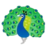 Pavão Emoji 🦚 image - Google Noto Color Animated style