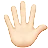 Hand With Fingers Splayed: Light Skin Tone