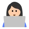 Woman Technologist: Light Skin Tone Emoji 👩🏻‍💻 image - Tossface style