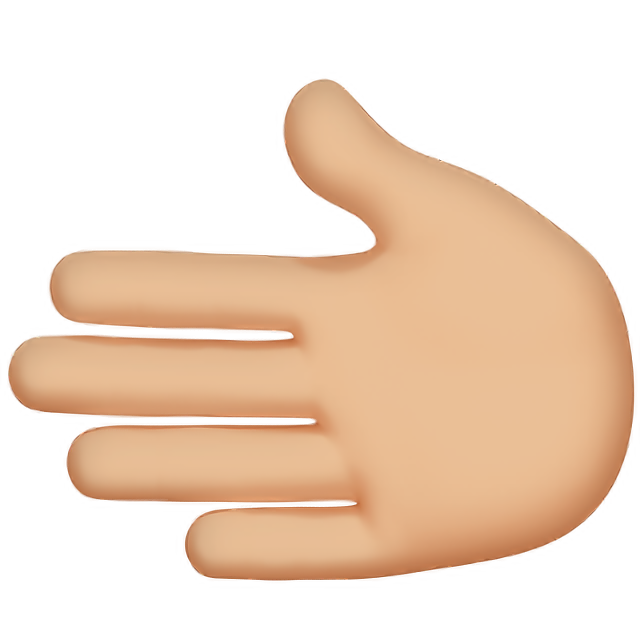 Leftwards Hand: Medium-Light Skin Tone